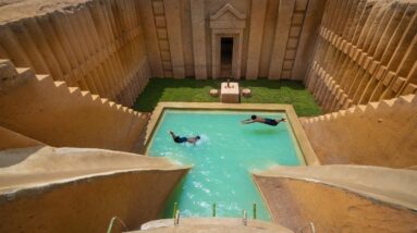 We Built The World's Most Amazing Underground Water Slide Park Villa Underground