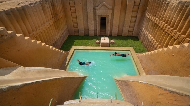 We Built The World's Most Amazing Underground Water Slide Park Villa Underground