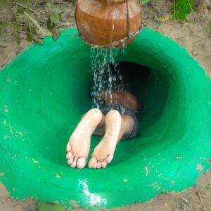 Secret Underground House And Temple Water Slide Swimming Pool Underground