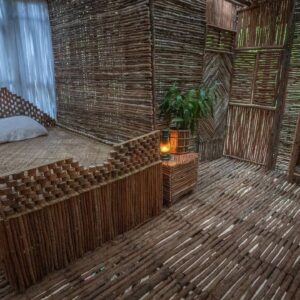 Living Off The Grid, Girl Build The Most Beautiful Sleeping Room in Wooden Villa