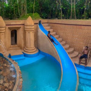 120 Days Building An Underground Temple House With Water Slide To Underground Swimming Pool