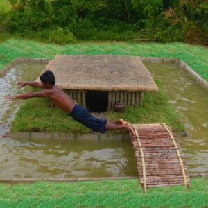 Unbelievable! Build Swimming Pool Around Secret Underground House