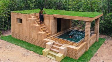 Building Jungle Villa and Swimming Pool With Décor Private Living Room