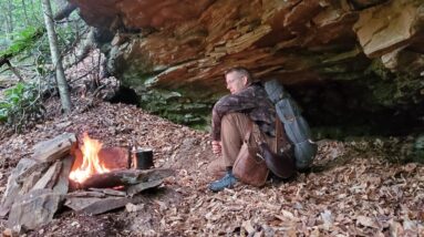 Old School Survival Camping - No Tent, No Sleeping Bag - Exploring Appalachia