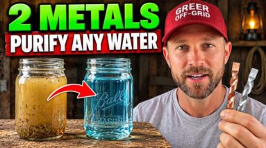 DIY water purification system using copper and zinc metals for survival and off-grid use