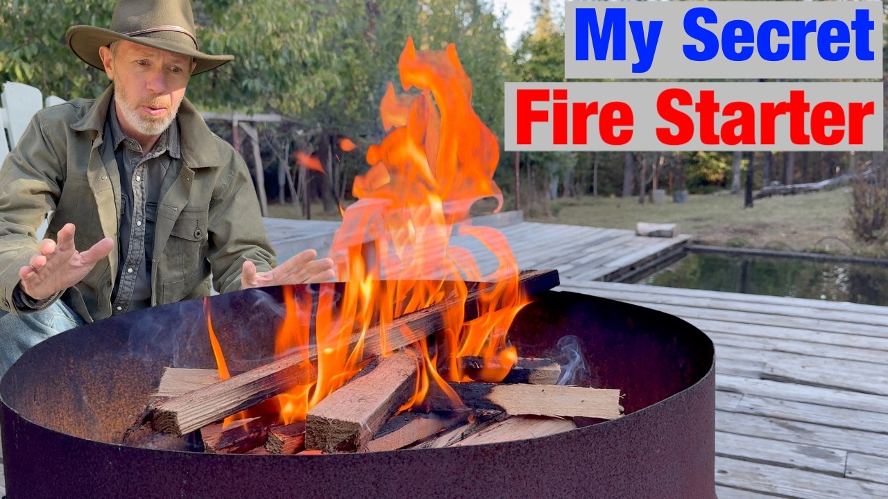 Easy homemade fire starter method using natural materials for wilderness survival