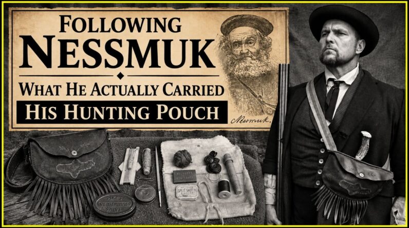 Recreation of Nessmuk 19th century bushcraft ditty bag and hunting pouch contents