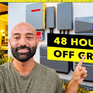 Family living off-grid for 48 hours using a portable battery and solar power system
