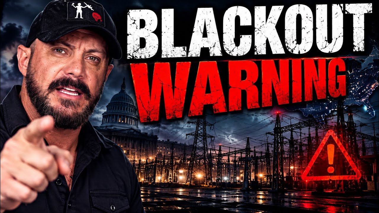 Emergency blackout warning: prepper supplies ready before a power outage